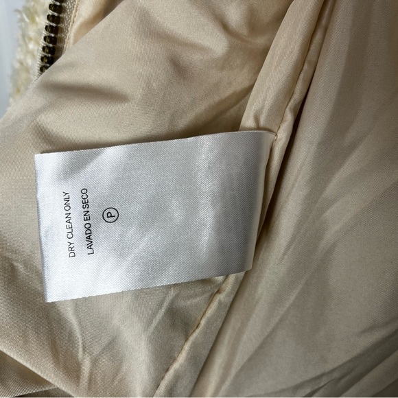 PENDLETON WOOLEN MILLS WOMENS SHERPA CREAM & BLUE PLAID FULL ZIP JACKET M - Picture 8 of 12